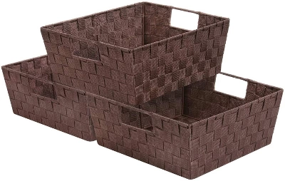 Sorbus Woven Basket Set With Built-in Carry Handles 9 Sorbus Woven Basket Set With Built-in Carry Handles - Image 7