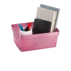 Simplify 3pk Small Glitter Totes Pink -Storage Basket Shop GUEST b792538a c36c 475f 8a50 d83c31e6e0d3