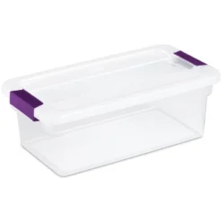 Sterilite 6 Quart Plastic ClearView Multipurpose Stacking Storage Container Tote With Secure Latching Lid For Home And Office Organization -Storage Basket Shop GUEST b7ec71fd ab0b 4450 a024 9e17bb86bdfd