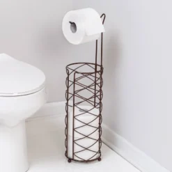 Honey-Can-Do Freestanding Toilet Paper Holder Oil Rubbed Bronze -Storage Basket Shop GUEST bcac3ae5 f2b6 45e0 8378 5948feed49bd