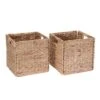 Hastings Home 12-Inch Square Handmade Wicker Storage Bin Foldable Basket Made Of Water Hyacinth | Set Of 2 -Storage Basket Shop GUEST be20bedc 8855 4516 a819 311c47fd1176