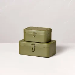 Decorative Metal Storage Box Green - Hearth & Hand™ With Magnolia -Storage Basket Shop GUEST be29c324 d4a3 428e abdb 22bee52302e8