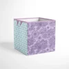 Bacati - Isabella Paisley Aqua/Lilac/Purple Fabric Storage Box/Tote Small -Storage Basket Shop GUEST bef96fdb 4611 41ee 91e1 01f91b9c9ced