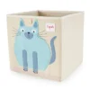 3 Sprouts Large 13 Inch Square Children's Foldable Fabric Storage Cube Organizer Box Soft Toy Bin 2 Piece Bundle With Blue Cat And Yellow Rhino Design -Storage Basket Shop GUEST bf3f83ba f5f2 417b bd04 20def8dd92f1 2