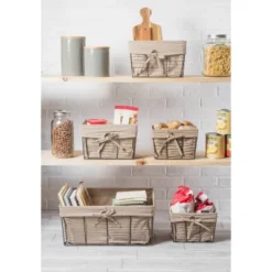 Design Imports Set Of 5 Vintage Gray Wire Liner Baskets Taupe -Storage Basket Shop GUEST bf6c2200 a660 4007 bbe0 f4c8d5a612a5