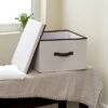 Household Essentials Square Storage Box With Lid Natural With Brown Trim -Storage Basket Shop GUEST bf760910 8051 49bf bcef 6f23e4e00d78
