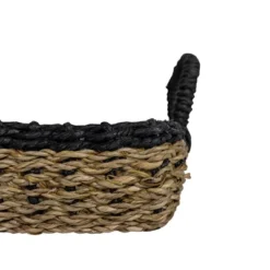 Black Trim Woven Seagrass & Rope Tray By Foreside Home & Garden -Storage Basket Shop GUEST c01bcf87 2c87 431c 9591 7e9beeae5bab
