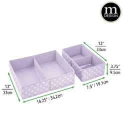 MDesign Fabric Dresser Drawer Storage Organizers, Set Of 8 -Storage Basket Shop GUEST c03d6b52 abfb 4a64 b1f2 9d9d9055240b