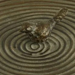 Set Of 2 Round Antique Bronze Metal Boxes With Bird Handled Lid - Olivia & May -Storage Basket Shop GUEST c2f1db55 1a99 4568 adc2 b8552fba0d71