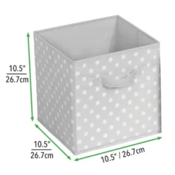 MDesign Fabric Closet Organizer Cube Bin - Textured Print, Small -Storage Basket Shop GUEST c3075e95 6972 444e 8438 8af870244e97