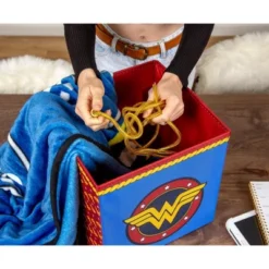 Ukonic DC Comics Wonder Woman Logo Storage Bin Cube Organizer | 11 Inches -Storage Basket Shop GUEST c3fef9d2 54f1 41ca 931a ec32b42c1d78