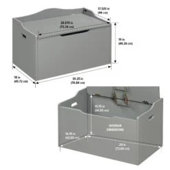 Bench Top Toy Box - Gray -Storage Basket Shop GUEST c475505c 08b1 49a7 b76c e5daa55cfbe0