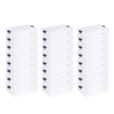 Sterilite 32 Quart Clear View Stacking Storage Tote Container With Latching Lid For Home & Office Organization And Storage Solution 7 Sterilite 32 Quart Clear View Stacking Storage Tote Container With Latching Lid For Home & Office Organization And Storage Solution - Image 5