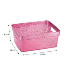 Simplify 3pk Small Glitter Totes Pink -Storage Basket Shop GUEST c4bc6a91 fcd4 42fa 958a b81052312e4b