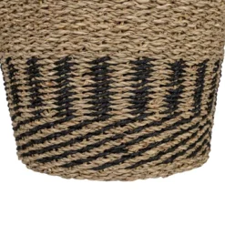 Black Basket Woven Seagrass & Rope By Foreside Home & Garden -Storage Basket Shop GUEST c5e86f66 e207 470c 8fca ff8d339ece3b
