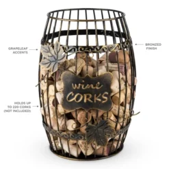 True Display Wine Kitchen, Barrel Cage Holder Collector Decorative Vino Cork Storage Box Container Gift, Set Of 1, Brown -Storage Basket Shop GUEST c67325f8 f131 4dd3 ac1f 7c1a3576b676