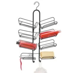 MDesign Steel Metal Bathroom/Shower Caddy Rack With Hooks And Baskets -Storage Basket Shop GUEST c692e676 c8b0 4c6b 9f37 1dacfb23522d