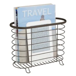 MDesign Metal Farmhouse Standing Bathroom Rack Magazine Holder -Storage Basket Shop GUEST c74e11e3 91e2 4449 98f8 4f6fc64acb6d