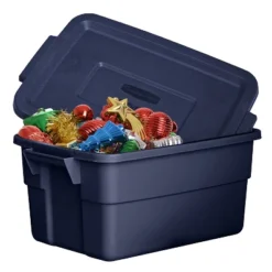 Rubbermaid Roughneck 3 Gallon Rugged Plastic Reusable Stackable Home Storage Totes With Lids, Dark Indigo Metallic (12 Pack) 8 Rubbermaid Roughneck 3 Gallon Rugged Plastic Reusable Stackable Home Storage Totes With Lids, Dark Indigo Metallic (12 Pack) -Storage Basket Shop GUEST c8fa40ad fa25 4646 8de4 d7d30e23d008
