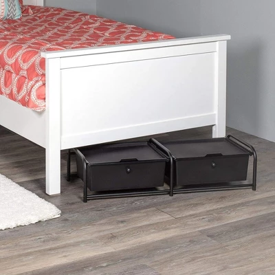 J&V TEXTILES Metal Frame Underbed Storage With Lids, Requires At Least 8”H Clearance From Floor To Bed Frame, Black, 2-Drawer 7 J&V TEXTILES Metal Frame Underbed Storage With Lids, Requires At Least 8”H Clearance From Floor To Bed Frame, Black, 2-Drawer - Image 5