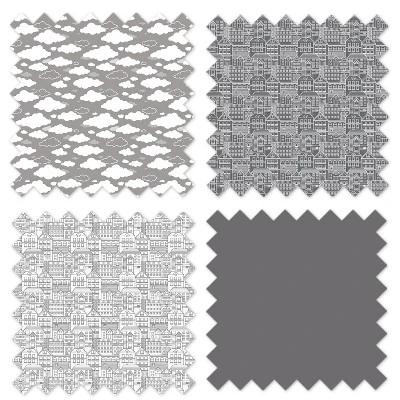 Bacati - Clouds In The City White/Gray Nursery Storage Caddy 7 Bacati - Clouds In The City White/Gray Nursery Storage Caddy - Image 5