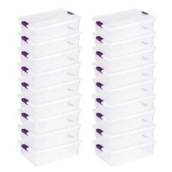 Sterilite 32 Quart Clear View Stacking Storage Tote Container With Latching Lid For Home & Office Organization And Storage Solution 15 Sterilite 32 Quart Clear View Stacking Storage Tote Container With Latching Lid For Home & Office Organization And Storage Solution -Storage Basket Shop GUEST cc526e39 05cd 4902 a677 c413400dc5a6