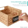 Best Choice Products Set Of 4 12in Woven Water Hyacinth Pantry Baskets W/ Chalkboard Label, Chalk Marker -Storage Basket Shop GUEST ccd450bb 73cc 425f 8420 9fcd11009426