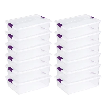 Sterilite 32 Quart Clear View Stacking Storage Tote Container With Latching Lid For Home & Office Organization And Storage Solution 9 Sterilite 32 Quart Clear View Stacking Storage Tote Container With Latching Lid For Home & Office Organization And Storage Solution - Image 7