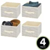 MDesign Soft Fabric Closet Storage Organizer Cube Bin, 4 Pack -Storage Basket Shop GUEST cdc7ec5a fb41 4ecb bcbb 2a955fb122d7