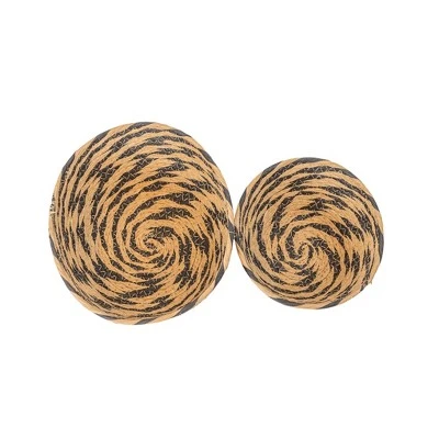 Set Of 2 Braid Woven Baskets Black & Natural Rope By Foreside Home & Garden 6 Set Of 2 Braid Woven Baskets Black & Natural Rope By Foreside Home & Garden - Image 4