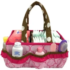 Bacati - Butterflies Pink/Choc Storage Caddy