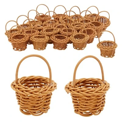 Juvale 24 Pack Rattan Tiny Baskets With Handles For Birthday Easter Decor Party Favors Or Baby Shower, 2.7 In 7 Juvale 24 Pack Rattan Tiny Baskets With Handles For Birthday Easter Decor Party Favors Or Baby Shower, 2.7 In - Image 5