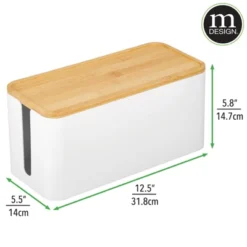 MDesign Cable Management Box - Organizer For Cords -Storage Basket Shop GUEST d019aa23 a223 4987 bd9e 27db19ea2904
