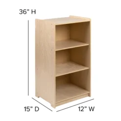 Emma And Oliver Wooden 3 Section School Classroom Storage Cabinet For Commercial Or Home Use -Storage Basket Shop GUEST d05012fd 0a7b 43dc af46 61baf6ebaf99 1