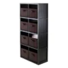 40.08" 9pc Timothy Set Storage Shelf 4X2 With Baskets Black - Winsome -Storage Basket Shop GUEST d088d2cc 9799 4699 b100 9cf9c1386ed3