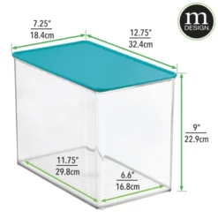MDesign Plastic Stackable Closet Storage Bin Box With Lid -Storage Basket Shop GUEST d1676cb5 121c 43d9 955b 1efd6b0bd6da