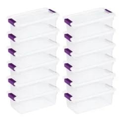 Sterilite 66 Quart Clear Latch Lid Storage Container Tote, 6 Pack, And 6 Quart Clear Latch Lid Storage Container Tote, 12 Pack For Home Organization -Storage Basket Shop GUEST d18d3774 b51e 48c9 9f03 522f0160acbc