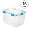 Sterilite 80 Quart Clear Plastic Stackable Storage Container Box Bin With Air Tight Gasket Seal Latching Lid Long Term Organizing Solution, 16 Pack 1 Sterilite 80 Quart Clear Plastic Stackable Storage Container Box Bin With Air Tight Gasket Seal Latching Lid Long Term Organizing Solution, 16 Pack -Storage Basket Shop GUEST d1a92db1 851c 481d a458 439be5b167d0