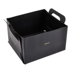 Juvale 2 Pack Faux Leather Foldable Storage Bins With Handles, Collapsible Baskets For Home Organization, Black, 10 X 6.5 In -Storage Basket Shop GUEST d1e4259f 0ab3 4f67 96e9 366420246416