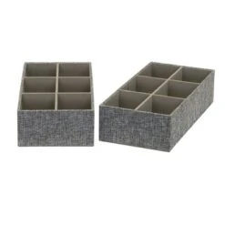 Household Essentials 3pc Drawer Organizer Set Graphite Linen -Storage Basket Shop GUEST d241a246 7bd5 4e02 8362 7875b83bf621