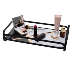 Block Print Vanity Tray Matte Black - Home Details