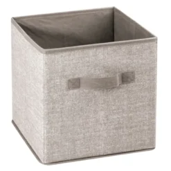 MDesign Fabric Closet Organizer Cube Bin - Textured Print, Small -Storage Basket Shop GUEST d4efd4b1 fdfc 4d88 8969 ee5c0db36943