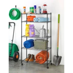 Whitmor Supreme 5 Tier Cart Silver -Storage Basket Shop GUEST d58ba7d9 8ca1 4f3e 8394 1423b3e9dfca