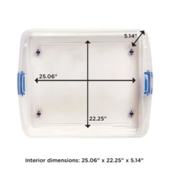Homz 56 Qt Full/Queen Underbed Clear Plastic Latching Storage Container -Storage Basket Shop GUEST d5eef90e 66ee 4cac 8a52 55257913f358