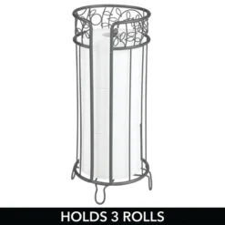 MDesign Decorative Metal Toilet Paper Storage Holder Stand, 3 Rolls -Storage Basket Shop GUEST d62f69f0 5126 41d2 9779 a867dc33254f