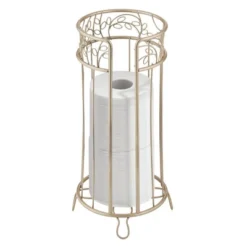 MDesign Decorative Metal Toilet Paper Storage Holder Stand, 3 Rolls -Storage Basket Shop GUEST d6cc02ca bbf0 479c 8db0 6cdae247ce05