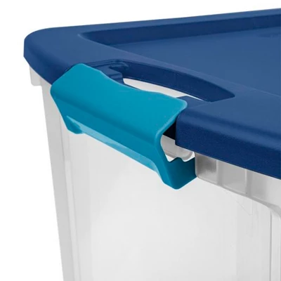 Sterilite 26 Gallon Plastic Latch & Carry Storage Bin Tote Baskets With Comfortable Handles For Household And Office Organization 4 Sterilite 26 Gallon Plastic Latch & Carry Storage Bin Tote Baskets With Comfortable Handles For Household And Office Organization - Image 2