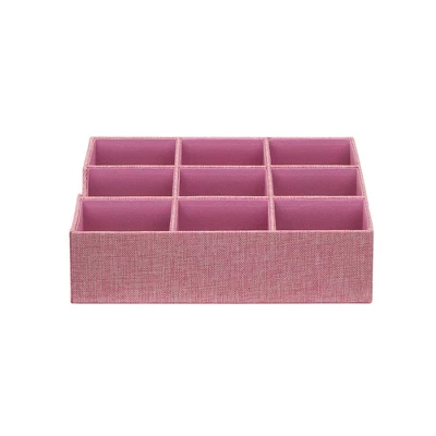 Household Essentials Set Of 2 9-Section Drawer Trays Carnation Pink 7 Household Essentials Set Of 2 9-Section Drawer Trays Carnation Pink - Image 5
