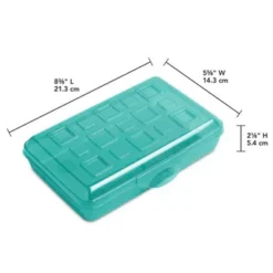 Sterilite Small Translucent Plastic Pencil Box Case With Lid For School & Office Supplies Pen Holders, Molokai Blue Tint (36 Pack) -Storage Basket Shop GUEST dad4f330 16a2 4d19 b703 26eeeb37a030