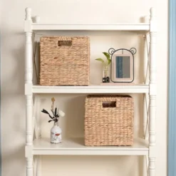 Hastings Home 12-Inch Square Handmade Wicker Storage Bin Foldable Basket Made Of Water Hyacinth | Set Of 2 13 Hastings Home 12-Inch Square Handmade Wicker Storage Bin Foldable Basket Made Of Water Hyacinth | Set Of 2 -Storage Basket Shop GUEST db516739 5d52 4cd8 a817 6e3d07c1492c